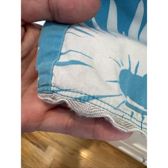 VTG Y2K SM Juicy Couture Wide Leg Pajama Bottoms Lounge Pants Turquoise Floral - Picture 8 of 12